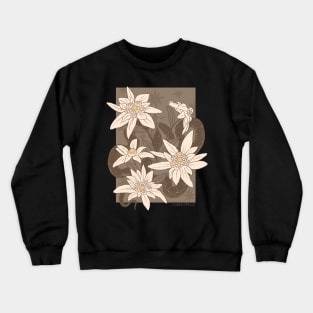 Brazilian Rainbow Boa with Edelweiss Flowers Crewneck Sweatshirt